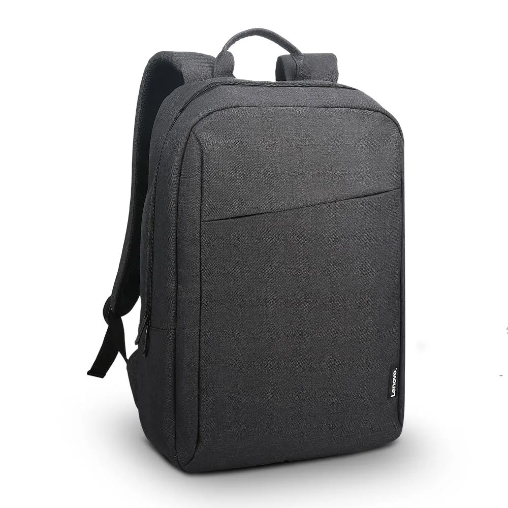 Beige Lowepro B210 laptop backpack, soft-shell polyester, quilted back panel, adjustable shoulder straps, front zip pocket