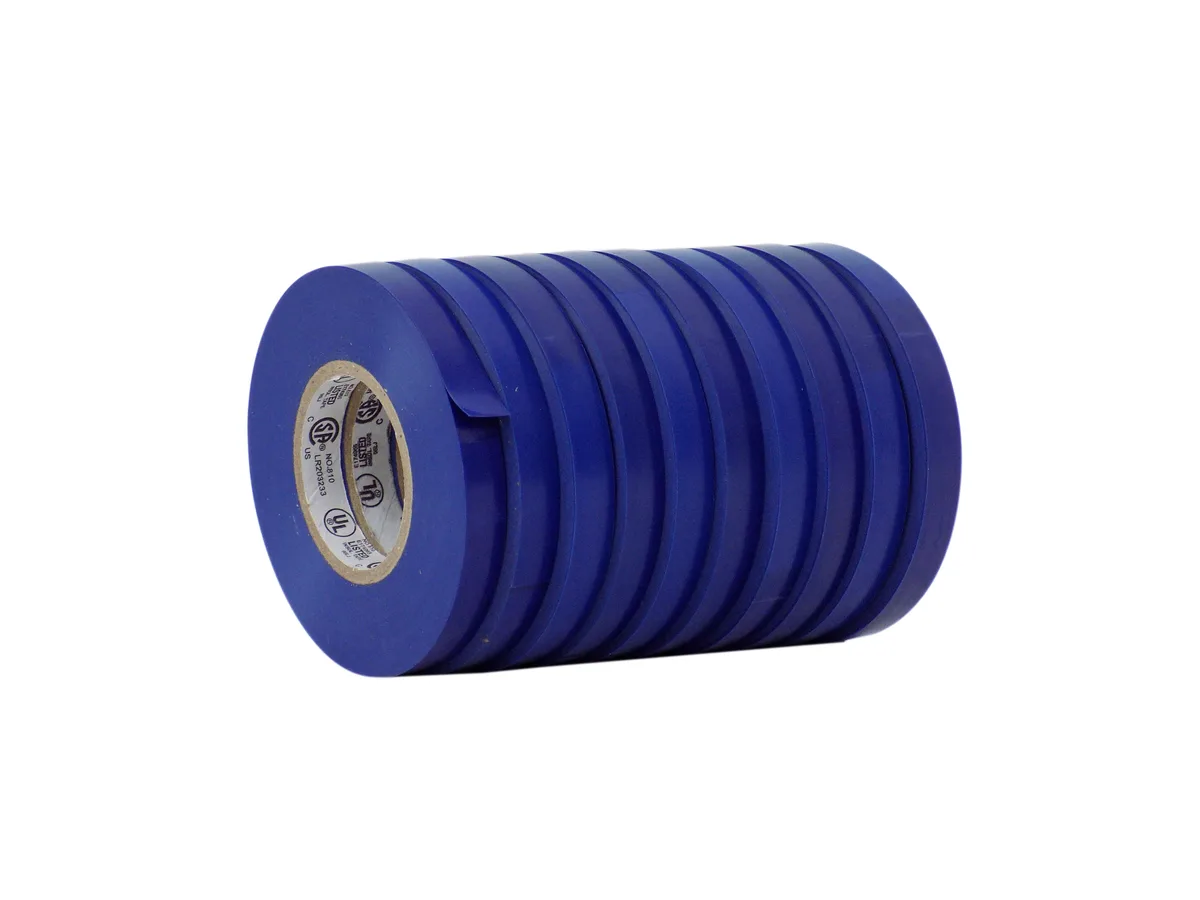 ADHESIVE TAPE PRODUCTS, LTD. ADHESIVE TAPE PRODUCTS, LTD. Electrical Tape Blue 66 ft 600V 176F Pack of 10 — product photo