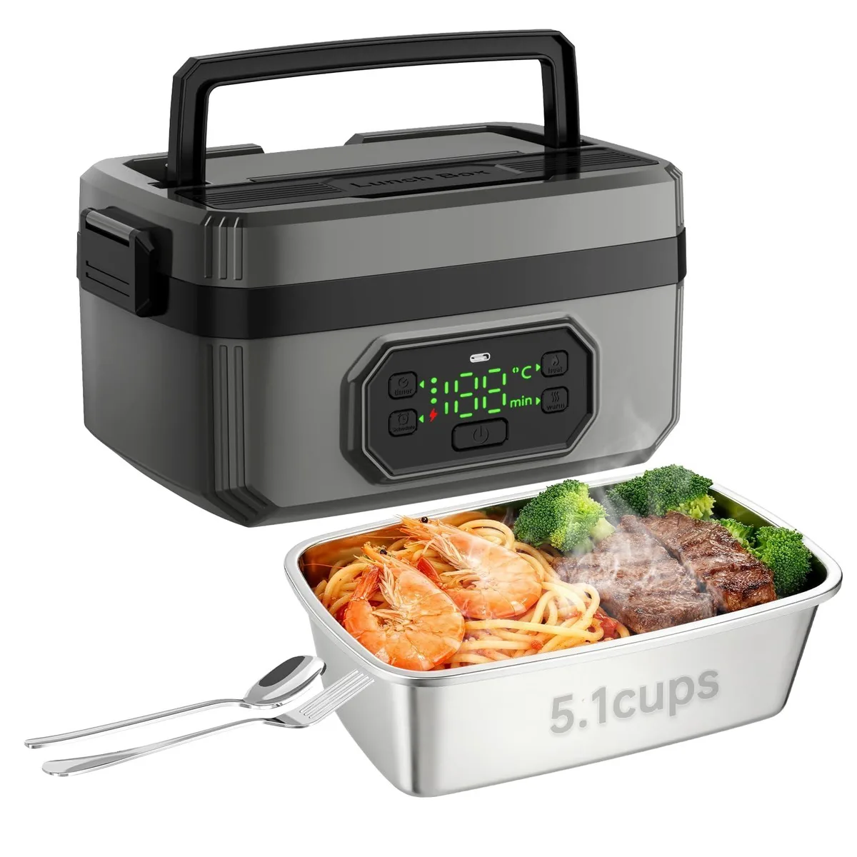 DNBeffulgent DNBeffulgent FH-4 1.2L Grey Warming Tray — product photo