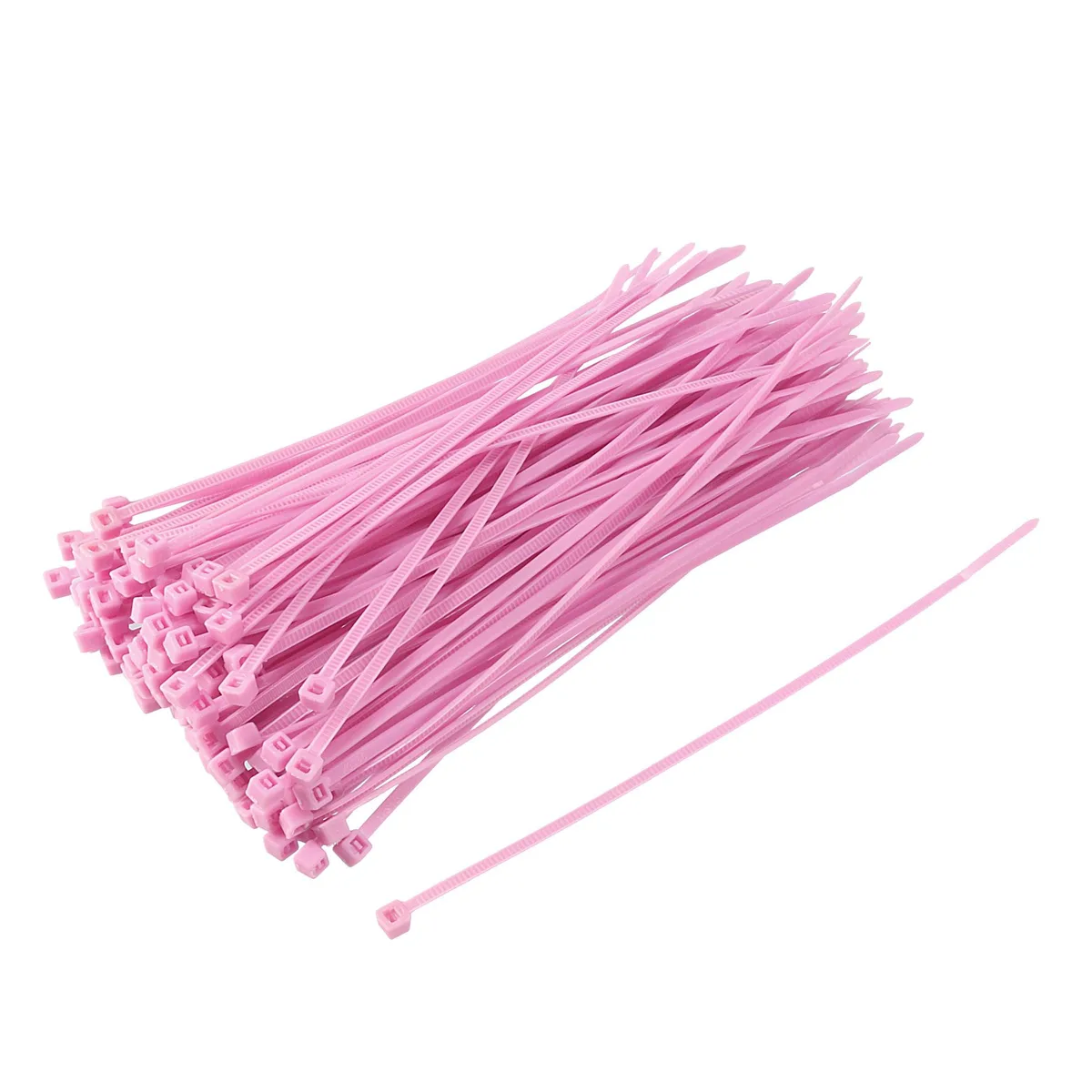 Unique-Bargains Unique-Bargains 120pcs Cable Zip Ties 6 Inch x .1 Inch Self-Locking Nylon Pink — product photo