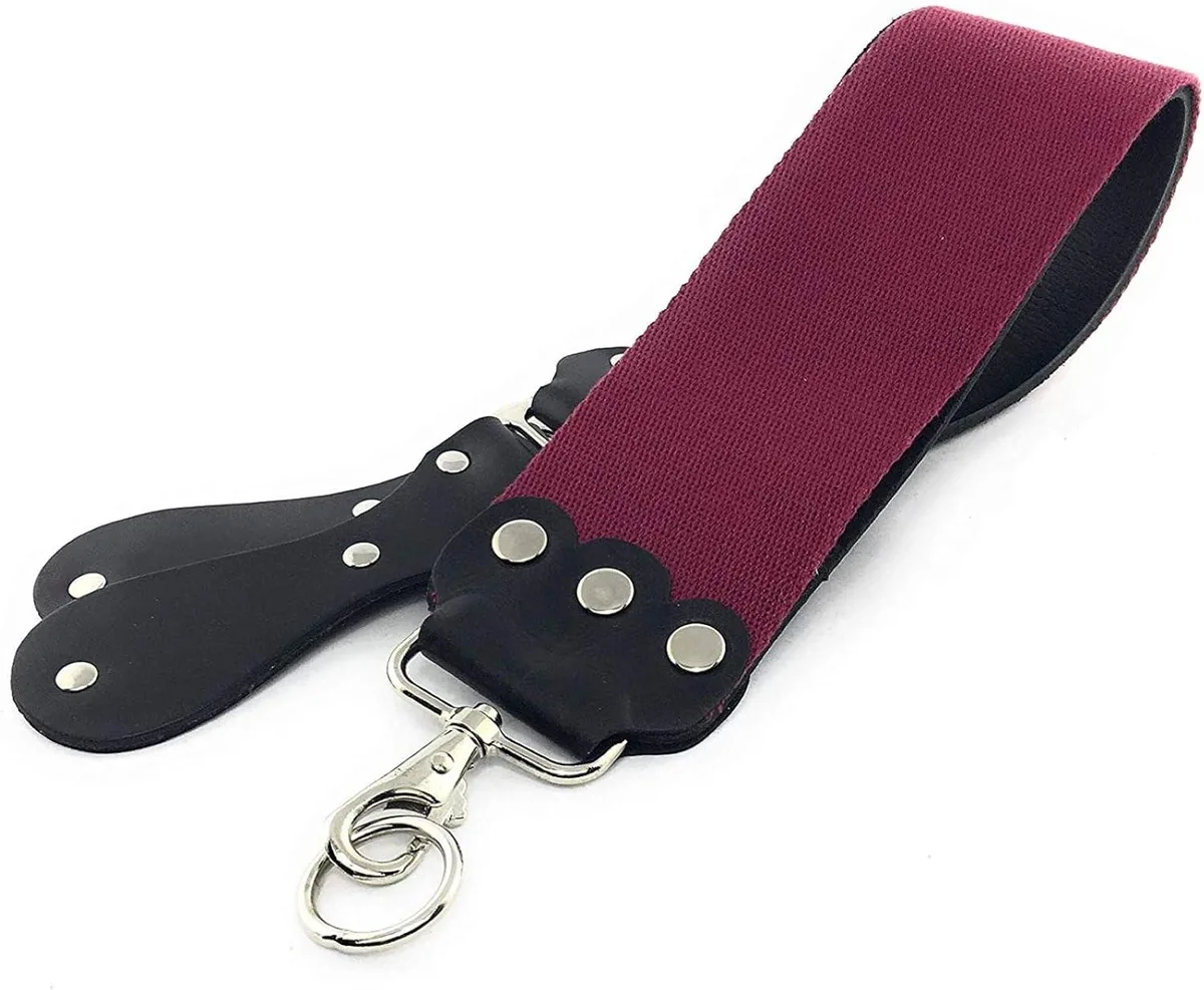 TAURKENAM TAURKENAM 3 x 26 Straight Razor Strop Leather Canvas Stainless Steel Hook — product photo