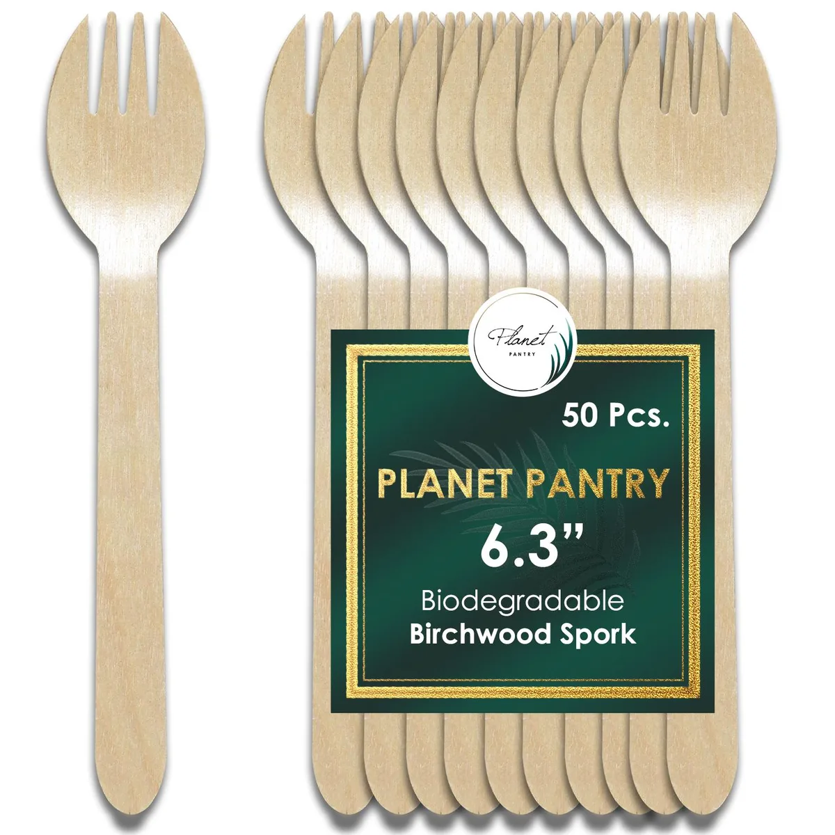 Planet Pantry Planet Pantry Disposable Birchwood Cutlery Spork 50 pcs Party Supply — product photo