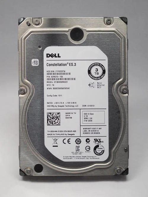 DELL DELL 55H49 3TB 7.2K SAS 3.5" Constellation ES.3 internal hard drive — product photo