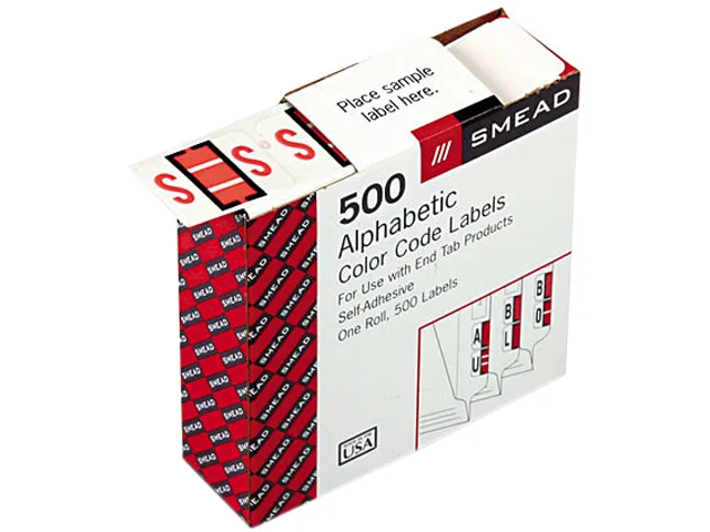 Smead Smead 67089 Label Roll Letter S Pink 500 — product photo