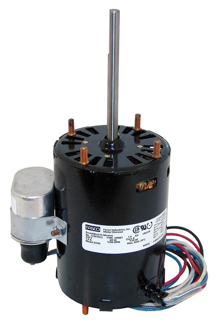 FASCO FASCO D503 HVAC Motor 1/10 HP 1590 rpm 230V 3.3 in — product photo