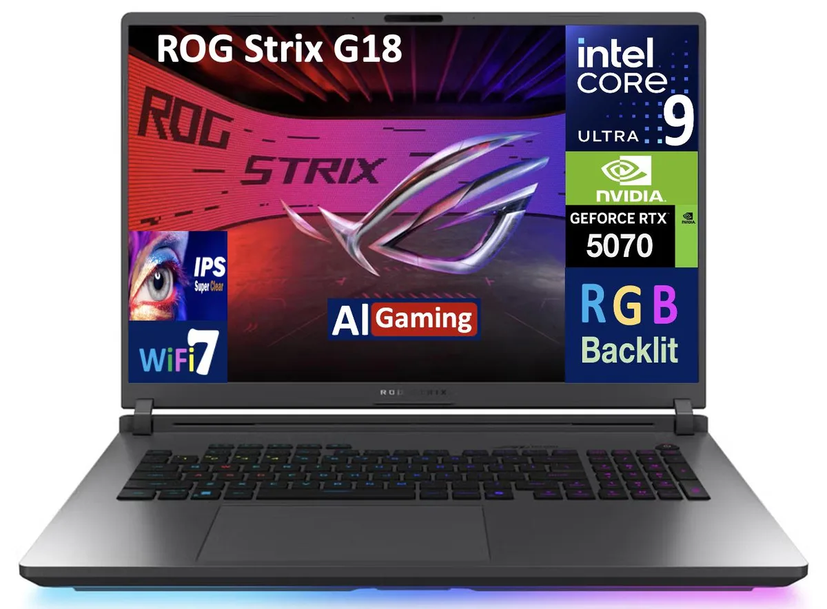 ASUS ASUS ROG Strix G815LP-XS97 gaming laptop 18" 240Hz Ultra 9 275HX RTX 5070 32GB 2TB Eclipse Gray — product photo