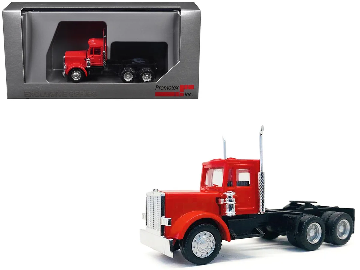 Promotex Promotex Peterbilt Short Day Cab Updated Grill Red 1/87 HO Hobby Collectible — product photo