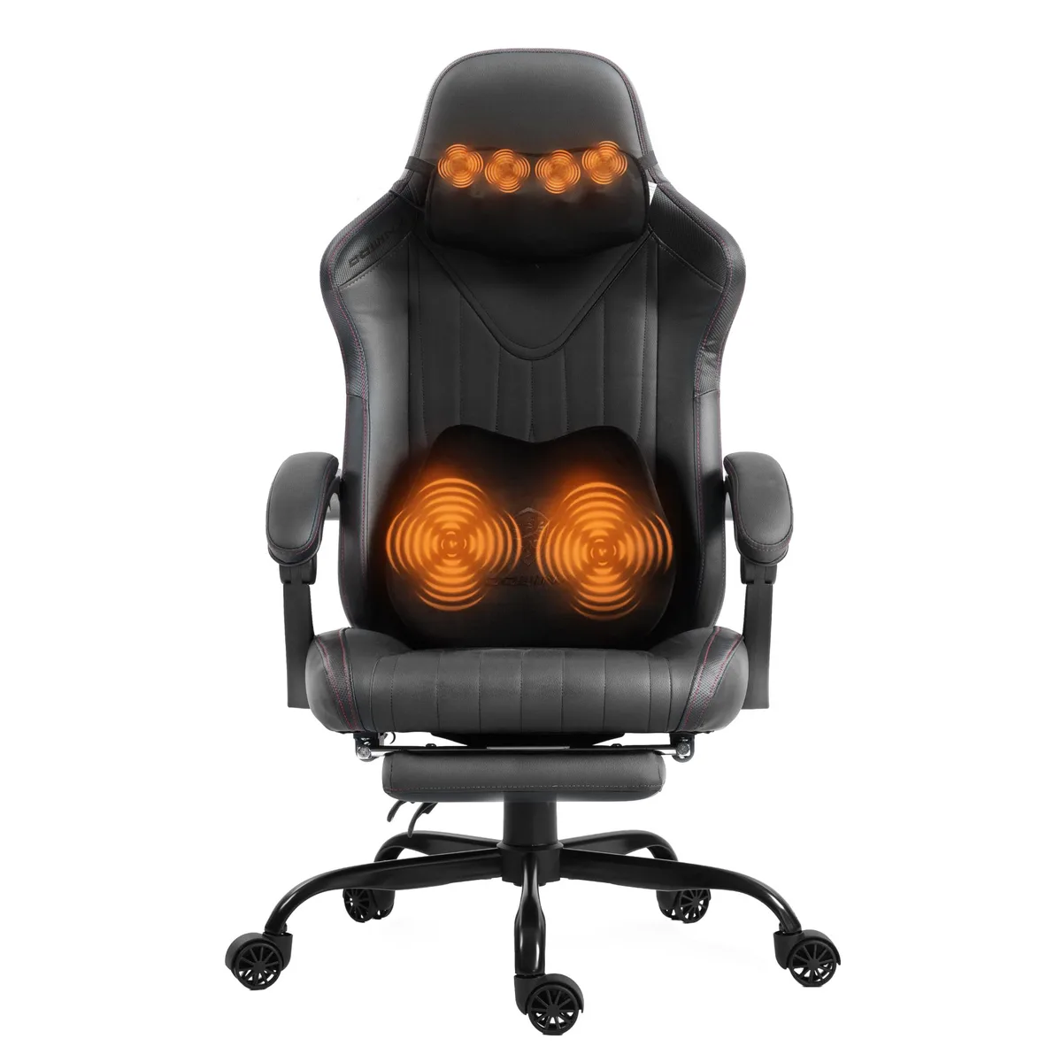 Dowinx Dowinx LS-6659A gaming chair, Black, 145° recline, 300 lb capacity — product photo