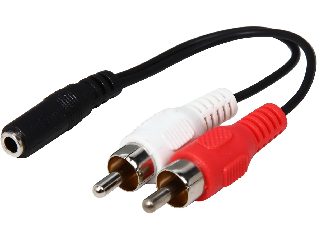 STARTECH STARTECH MUFMRCA 6" 3.5mm Female to 2x RCA Male Cable — product photo