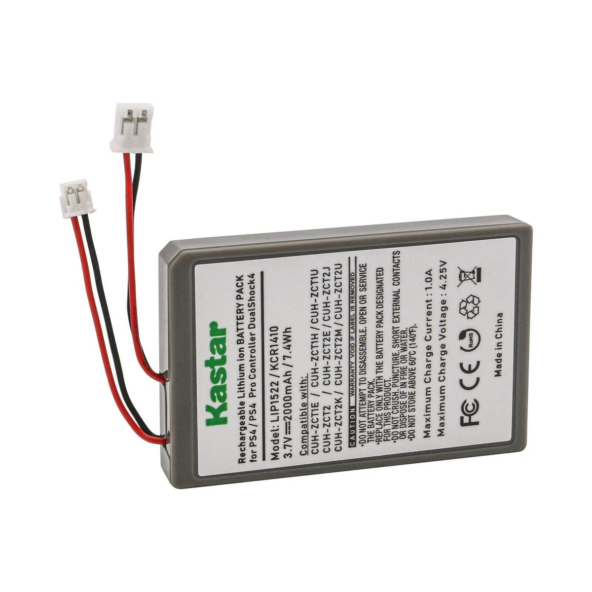 Kastar Kastar PS4 Battery Replacement 2000mAh 3.7V 7.4Wh 1-Pack — product photo