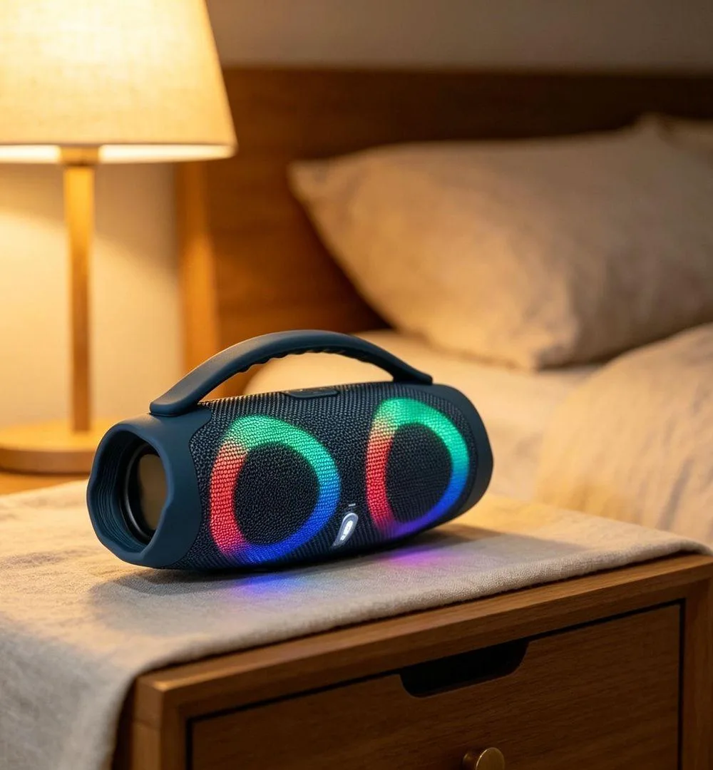  QFX BT-402 Portable Bluetooth Speaker 4" Dual Woofer — product photo