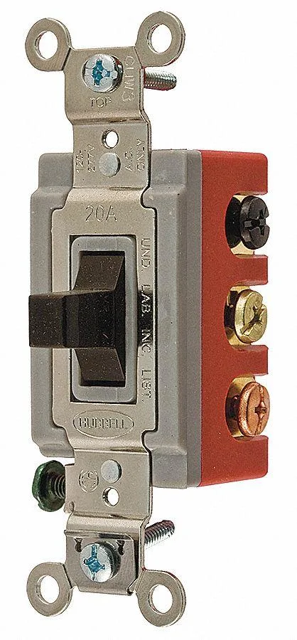 Hubbell Incorporated Hubbell Incorporated HBL1386 2-Pole 20A 120/277V Brown Toggle Switch — product photo