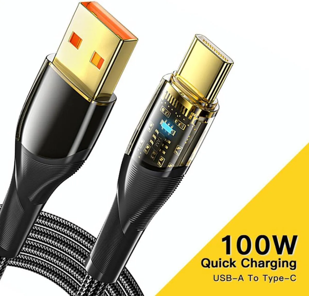 SMUGDESK SMUGDESK USB A to USB C Cable 100W LED Display 6.6ft — product photo
