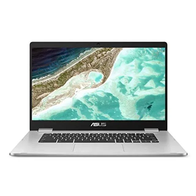 ASUS ASUS Chromebook C523 2-in-1 laptop 15.6" FHD 180° hinge Intel Celeron N3350 4GB LPDDR4 64GB eMMC Silver — product photo