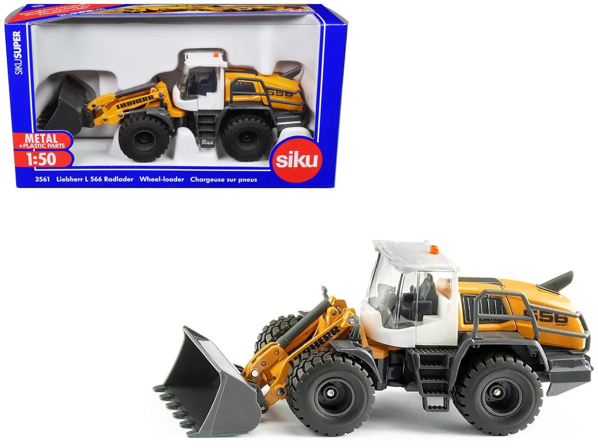Siku Siku Liebherr L556 Wheel Loader Yellow White Cabin 1/50 Diecast Hobby Collectible — product photo