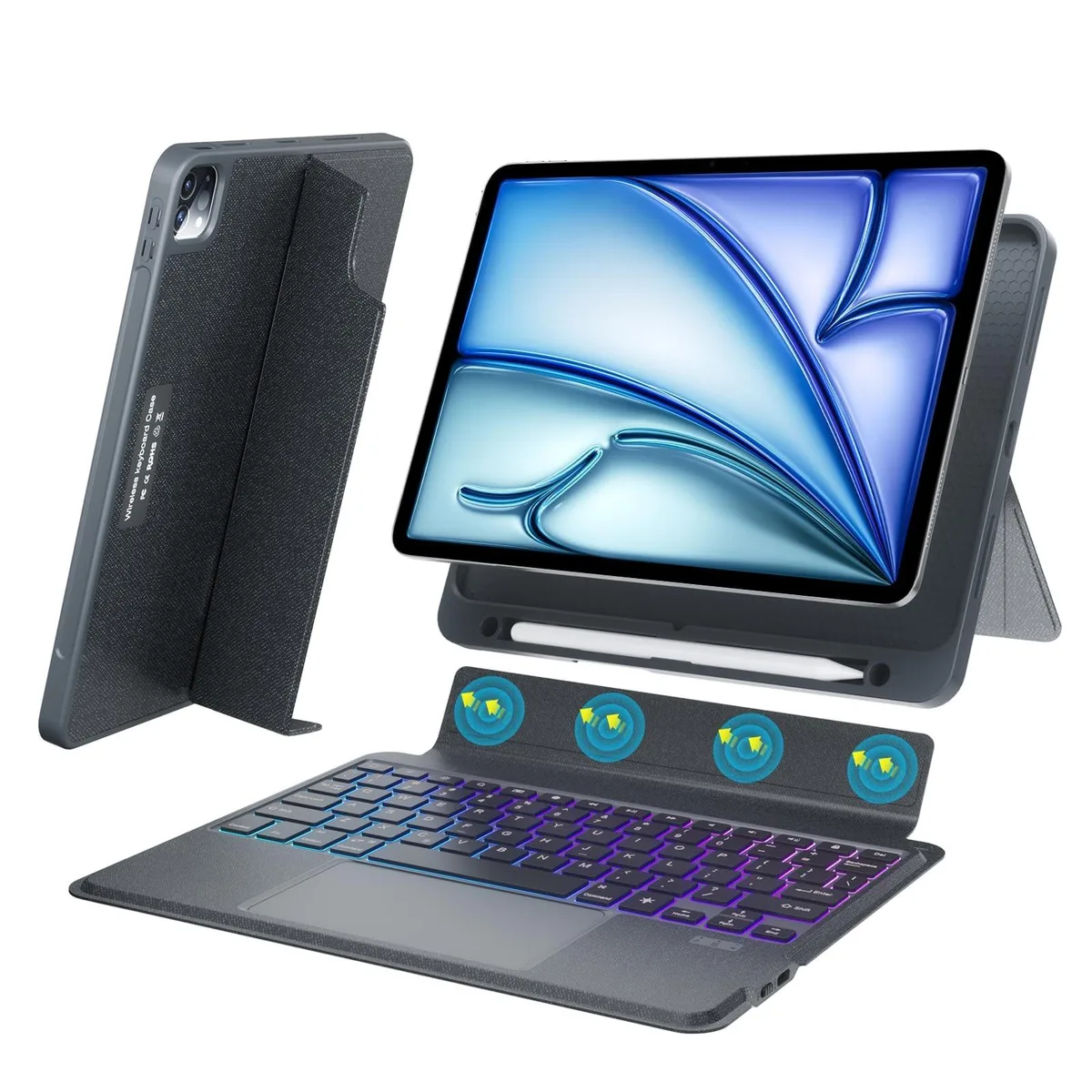 V2 Technologies V2 Technologies Keyboard Case for iPad Air M2 13-inch 2024 2 in 1 accessory — product photo