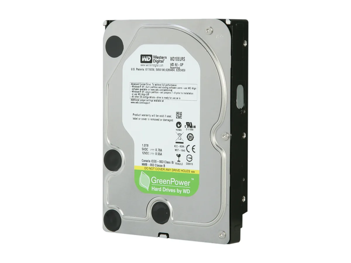Western Digital Western Digital WD10EURS 1TB 64MB SATA 3.0Gb/s 3.5" internal hard drive — product photo