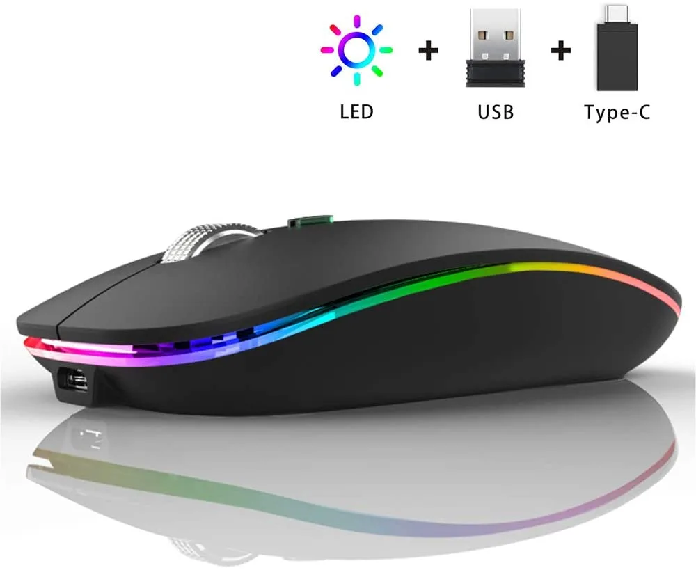 THE ORDINARY THE ORDINARY Wireless Mouse G12 Slim Rechargeable Silent 2.4GHz USB-C Matte Black — product photo