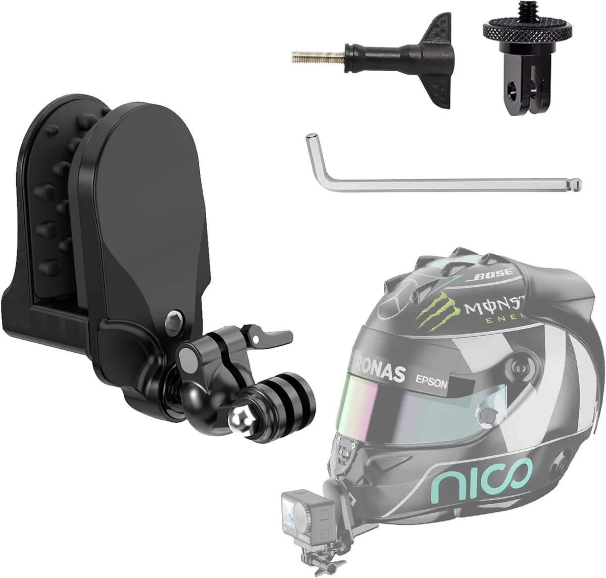 BONAEVER BONAEVER Motorcycle Helmet Chin Mount Kit Black — product photo