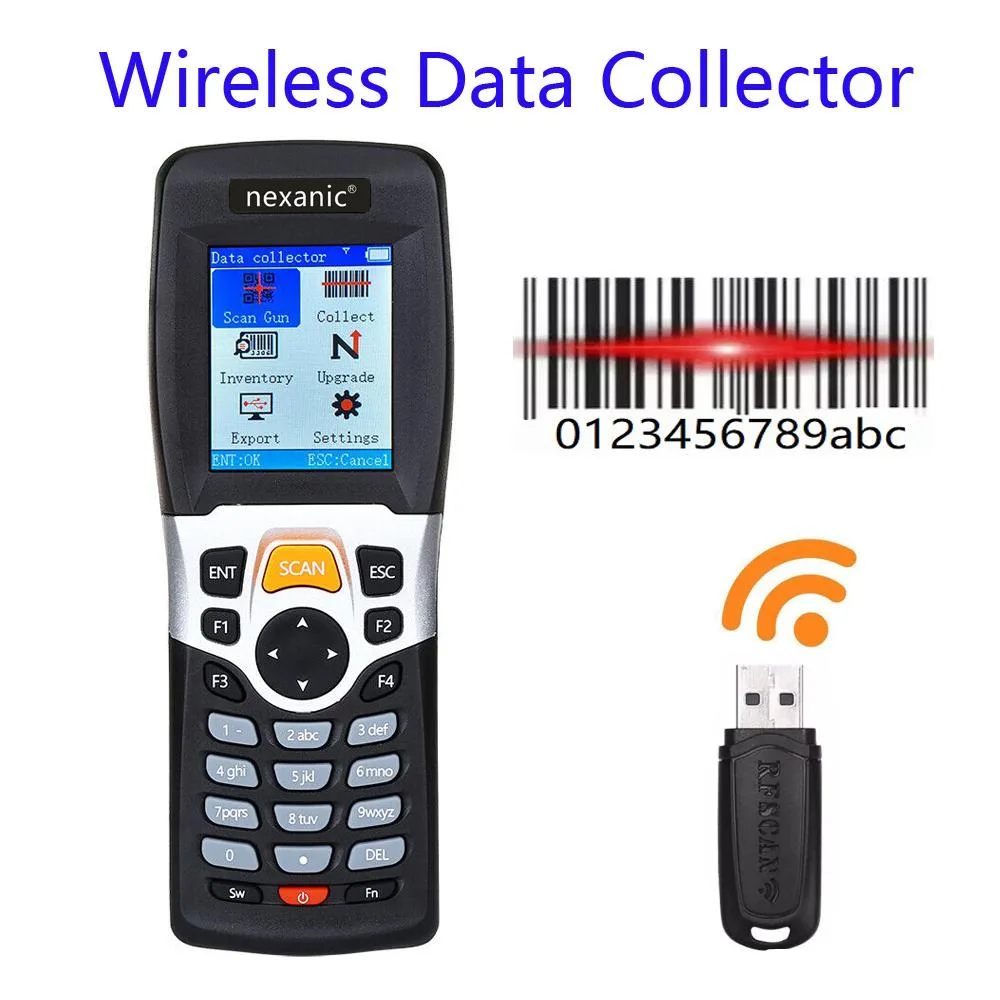 Nexanic Nexanic PDT3309 Wireless Barcode Scanner 2.2" Screen 433MHz — product photo