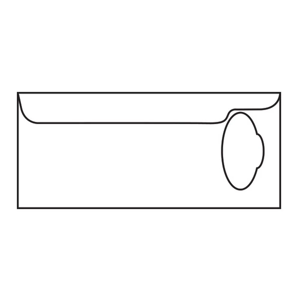 WESTERN STATES WESTERN STATES Door Hanger Envelope White 92% Brightness Oval Cutout 500 — product photo