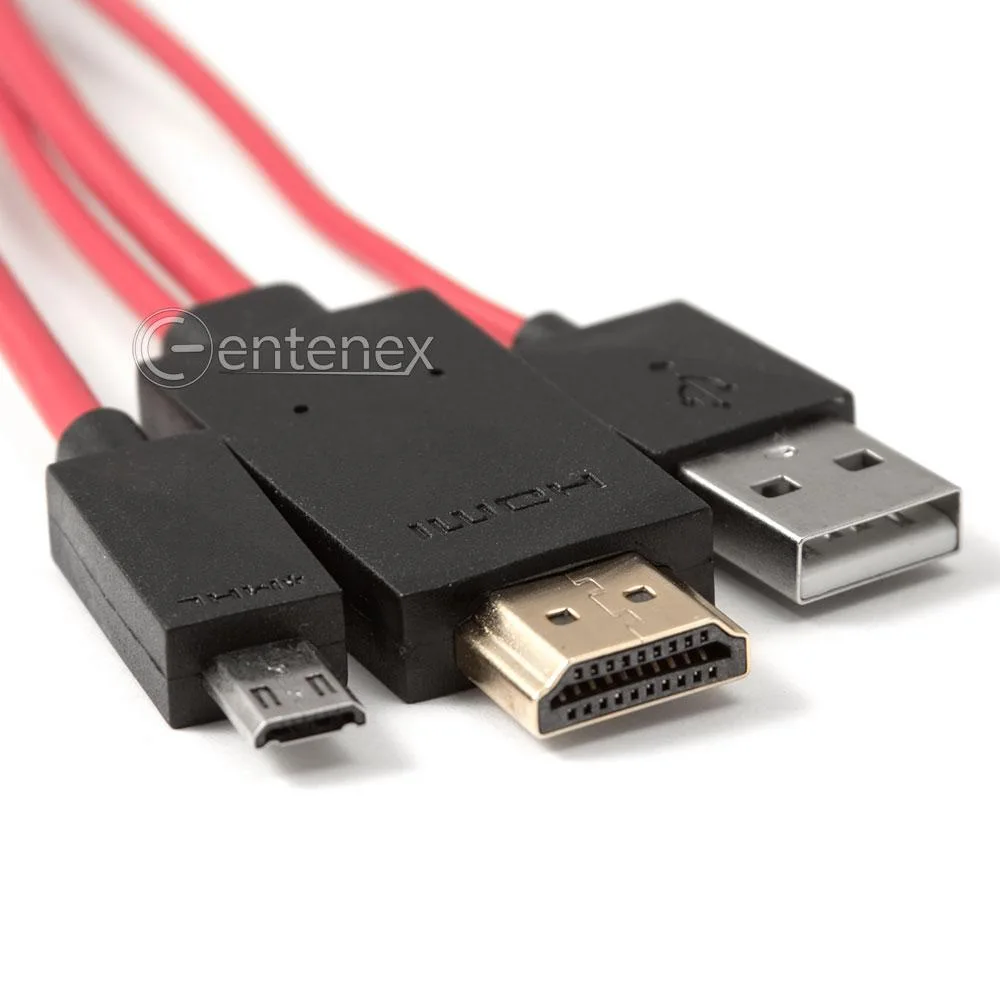 Centenex Electronics Centenex Electronics CBSAMS-S3-AV MHL Adapter Cable Micro USB to HDMI — product photo