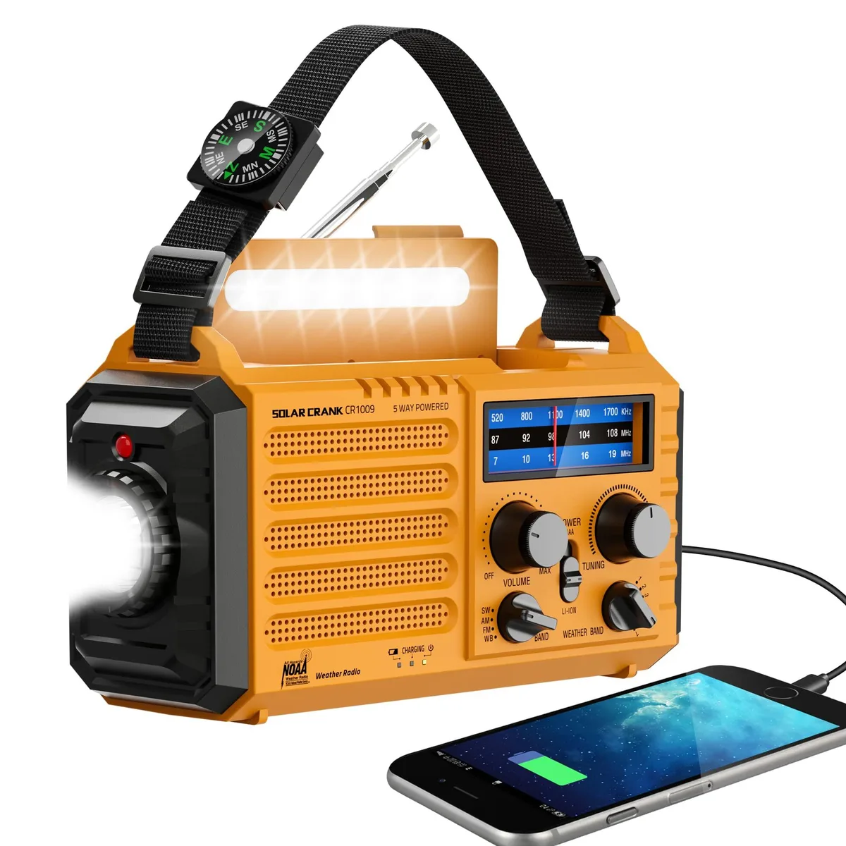 Eoxsmile HO-CR1009 5000mAh Emergency Radio AM FM Shortwave — product photo