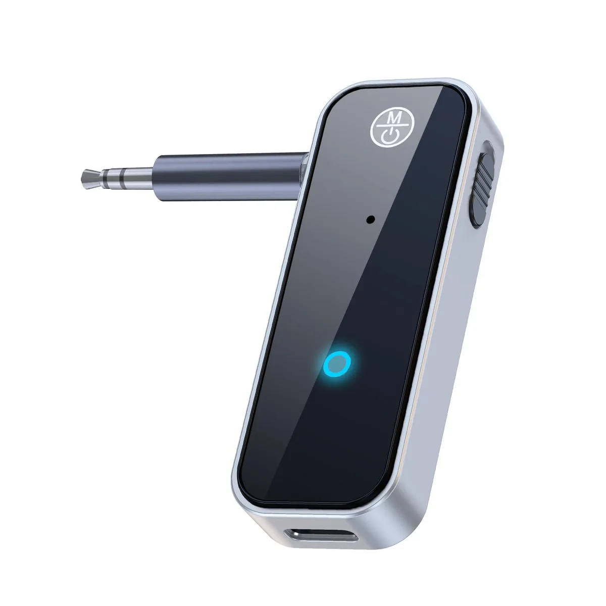 Small rectangular Bluetooth 5.3 adapter matte finish 3.5mm jack