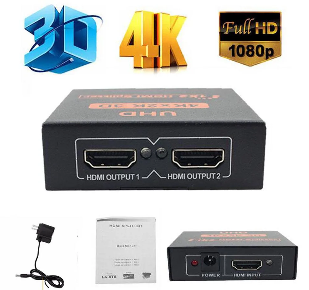 Jansicotek Jansicotek HDMI Splitter 1×2 4K@30Hz 1080p@60Hz US Adapter — product photo