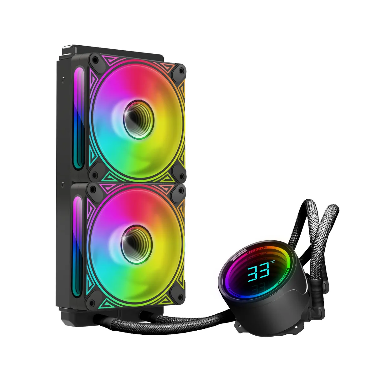 GPERHUAN GPERHUAN Captain 240mm liquid cooler black temperature display — product photo