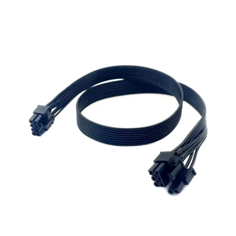 YEPLOOK YEPLOOK PCIe 8Pin 6+2Pin GPU Cable Corsair RM 60cm 18AWG Black Flat — product photo
