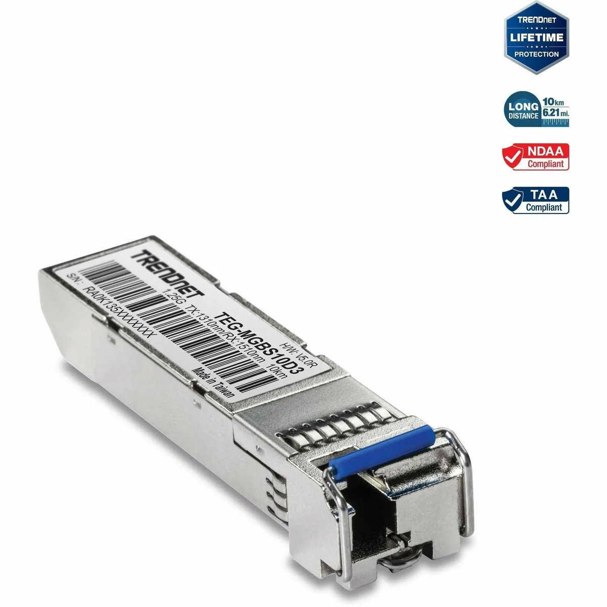 TRENDnet TRENDnet SFP transceiver TEG-MGBS10D3 10km 1310/1550nm BiDi — product photo