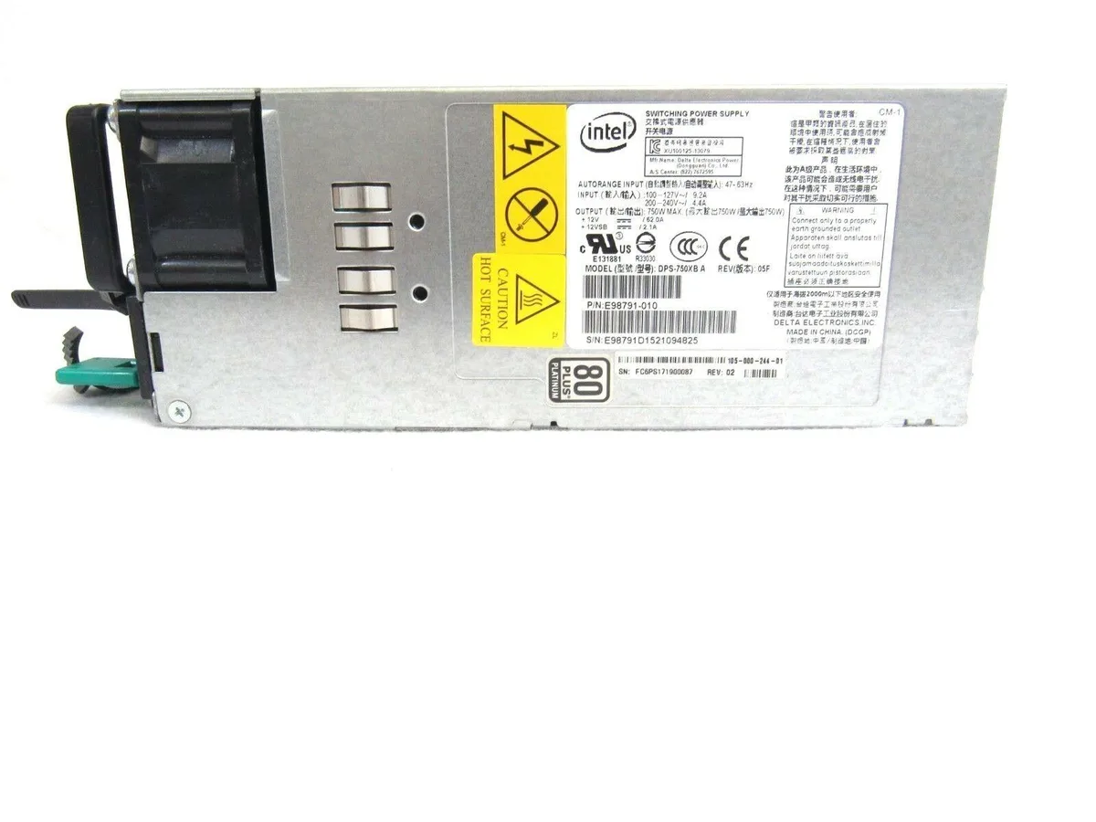 Intel Intel DPS-750XB 750W 80 Plus Platinum server power supply — product photo