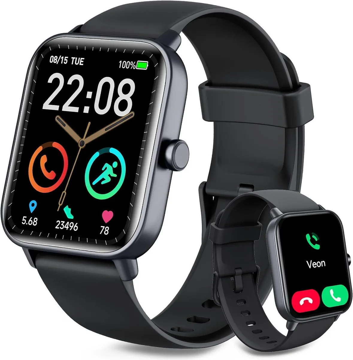 SMA SMA Smart Watch 1.8" Black Sport Band Bluetooth 5.0 Alexa IP68 — product photo
