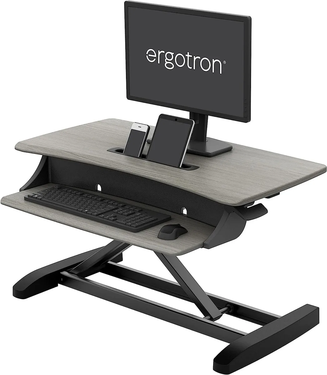 Ergotron Ergotron WorkFit-Z Mini Standing Desk Converter 31 Inch Grey Woodgrain — product photo