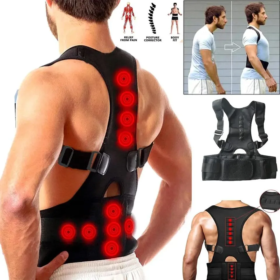 NShi NShi Posture Corrector Support Magnetic Back Shoulder Brace Belt Band Size S — product photo
