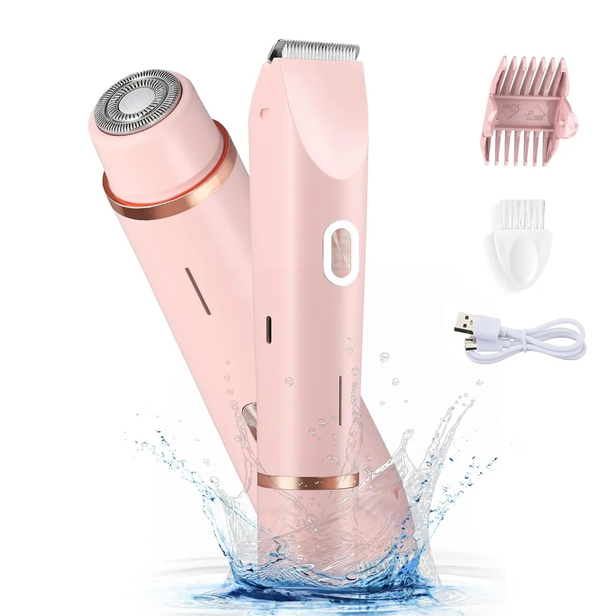 Pink rotary shaver, 15.5 cm long, 2.85 cm wide, 2.5 cm thick, 0.222 kg