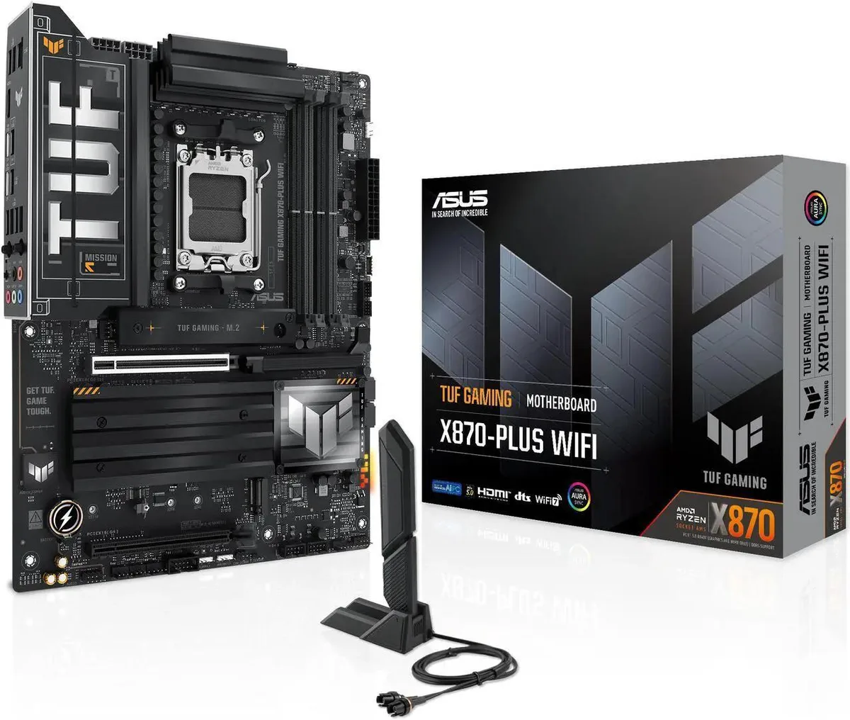 ASUS ASUS TUF GAMING X870-PLUS WIFI AMD AM5 X870 ATX motherboard — product photo