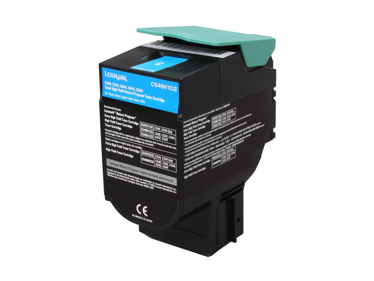 Lexmark Lexmark C540H1CG Cyan High Yield Toner Cartridge 2000 Pages — product photo