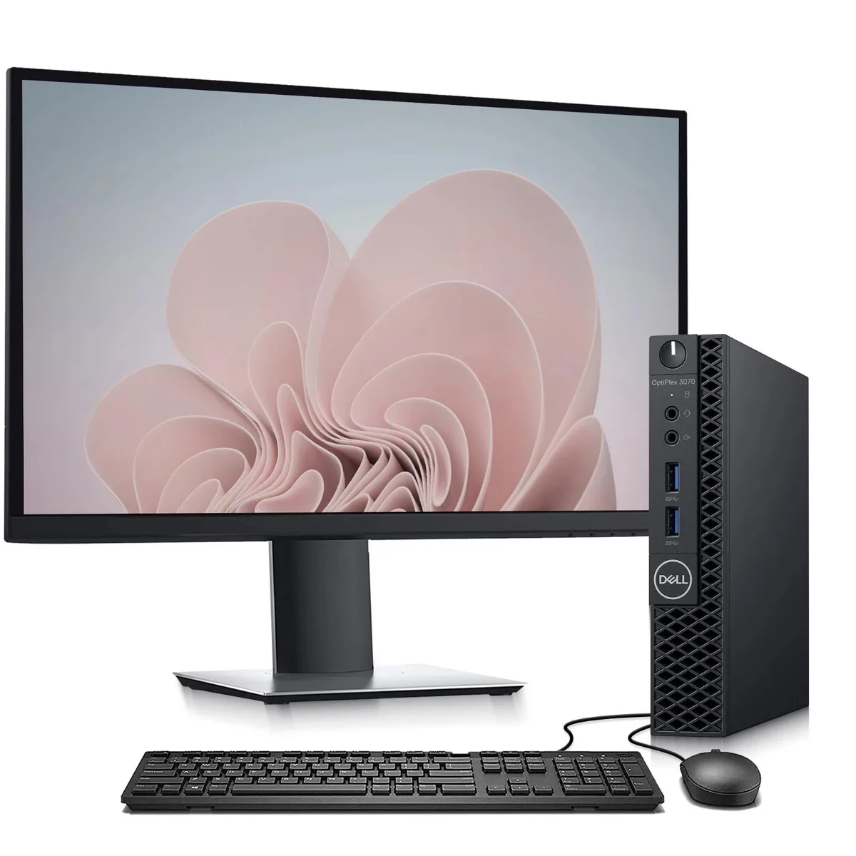DELL DELL 3070 Tiny Desktop PC i5-9500T 8GB DDR4 128GB SSD 22" Monitor Windows 11 Pro — product photo