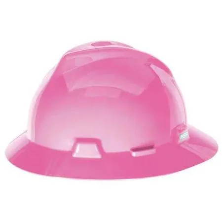MSA MSA V-Gard Slotted Full Brim Hard Hat Fas-Trac III Suspension Hot Pink — product photo