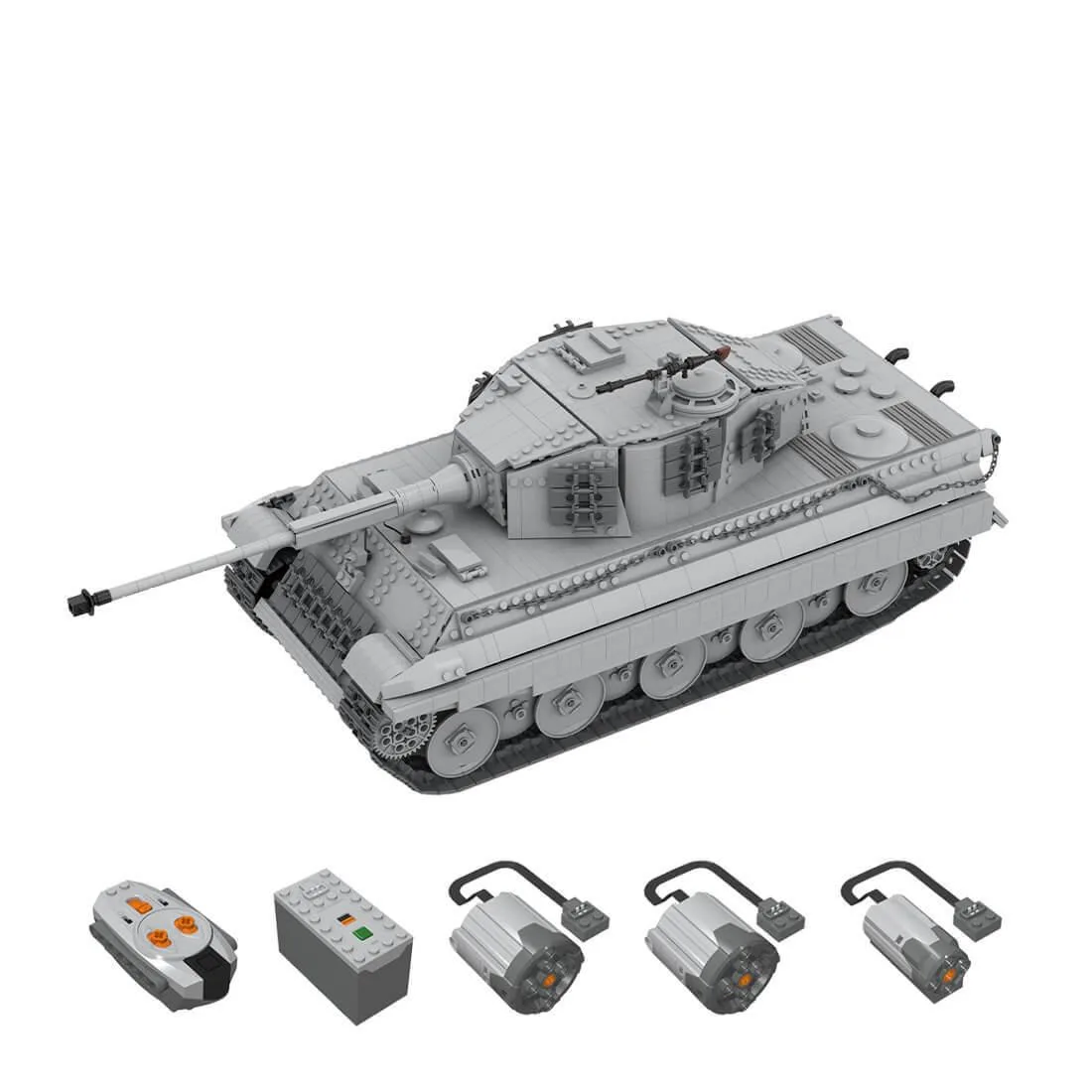 ZITIANYOUBUILD ZITIANYOUBUILD MOC-130474 1/16 RC King Tiger Tank 2329PCS Dynamic Version — product photo