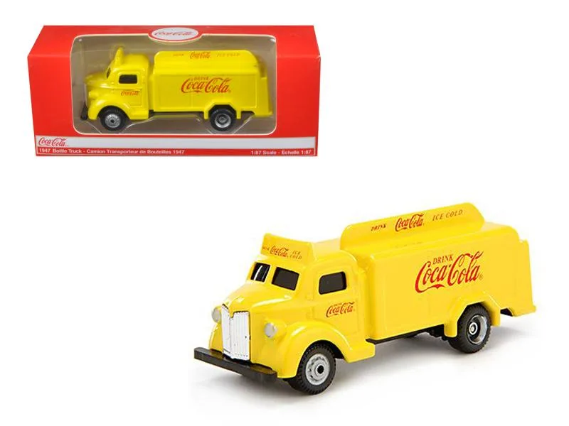 Motor City Classics Motor City Classics 1947 Coca Cola Delivery Bottle Truck Yellow 1/87 Diecast Model — product photo