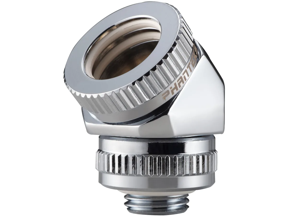 Phanteks Phanteks PH-RA45_CR16 16mm 45° rotary fitting Mirror Chrome diy cooling — product photo