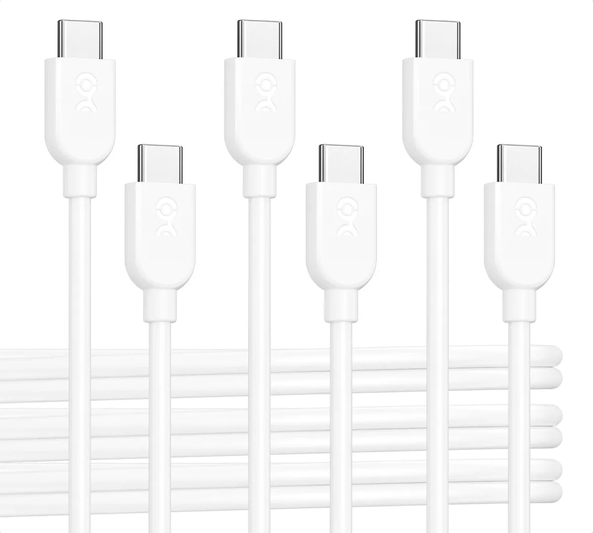 Kootion Kootion 3-Pack USB-C Cable 1ft White 60W 480Mbps — product photo
