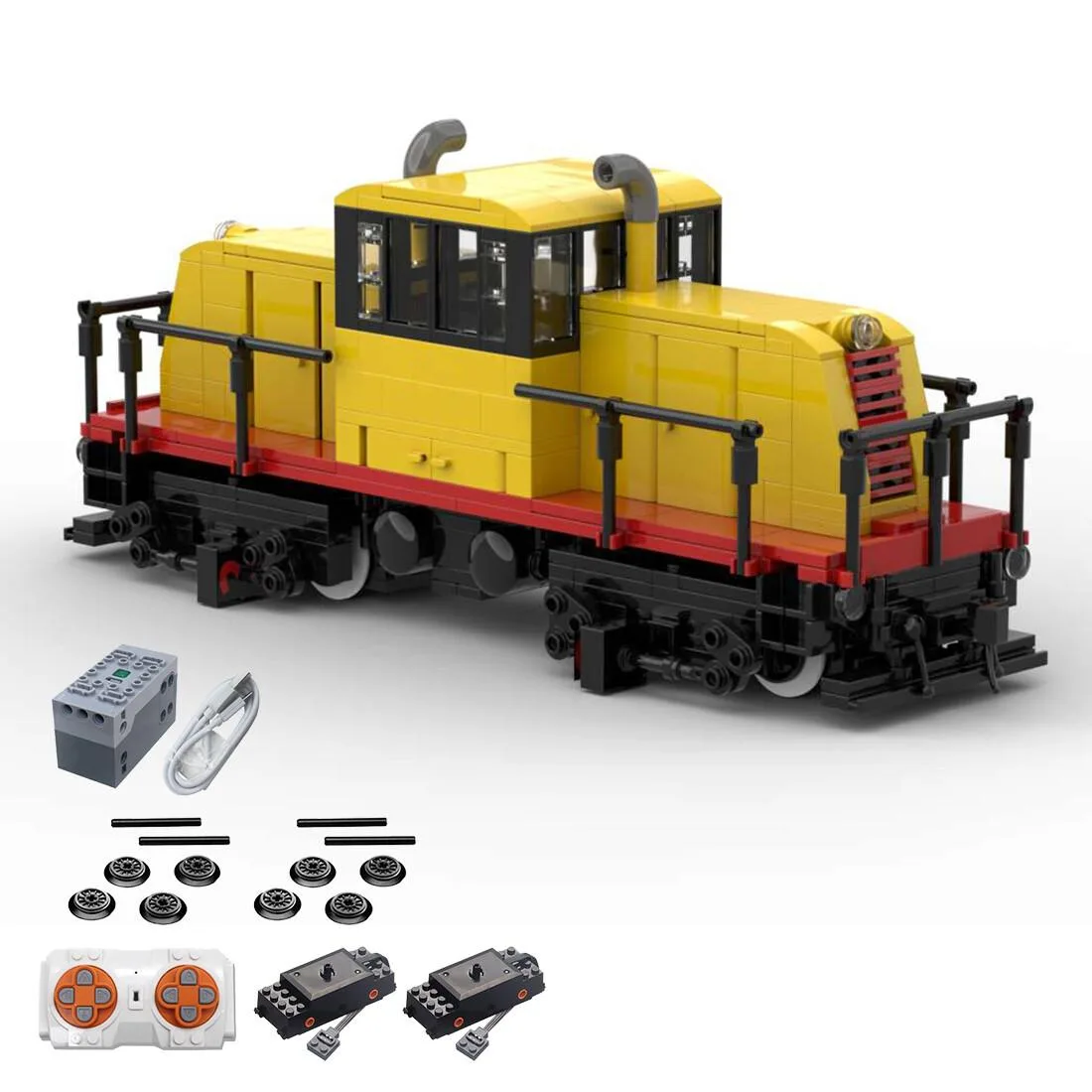ZITIANYOUBUILD ZITIANYOUBUILD MOC-103385 Padnos LPGE45 Ton Switcher Retro Train 570 Parts Educational Set — product photo