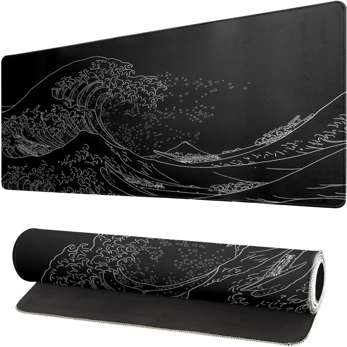Brainwavz Brainwavz Japanese Sea Wave Mouse Pad 800x300mm 3mm Black — product photo