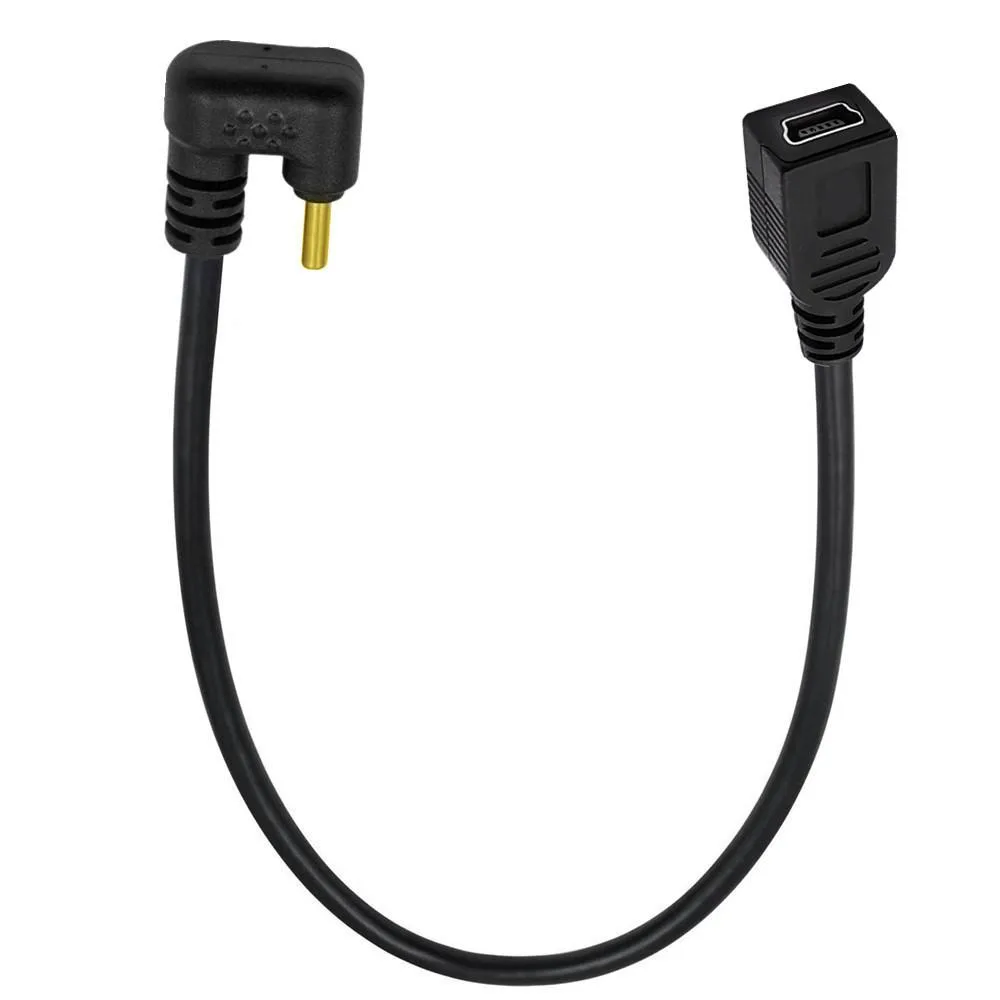 TeKit TeKit USB 3.1 Type C Male to Mini USB Female 90° Cable 10 in — product photo