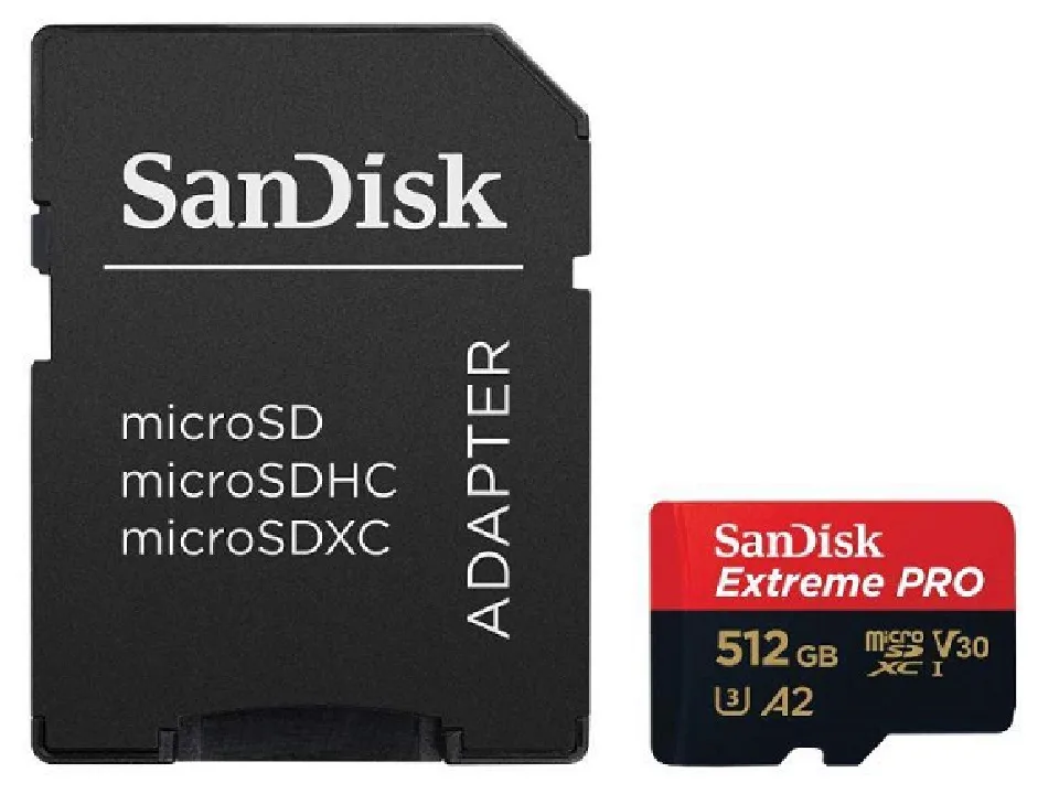 SanDisk SanDisk Extreme Pro microSDXC 512GB 170MB/s 140MB/s U3 V30 A2 — product photo