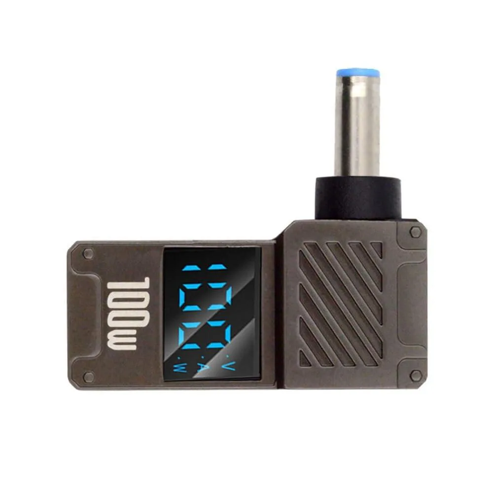 LORDWORLD LORDWORLD USB-C PD 100W to DC 4.5x3.0mm 90° LED Display Adapter — product photo